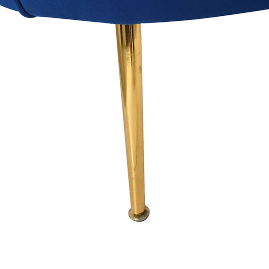 Velvet Blue 1 Seater Accent Sofa MARGHERITA