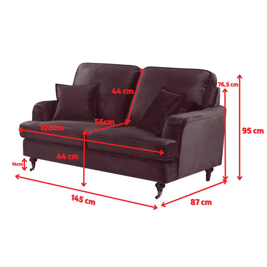 Patchwork Fabric 2 Seater Bella Sofa  ASBURY
