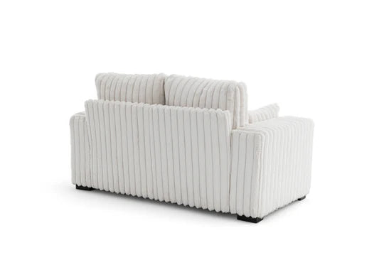 Beige Jumbo Cord 2 Seater Sofa PORTO