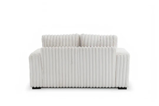 Beige Jumbo Cord 2 Seater Sofa PORTO