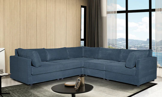 Blue Jumbo Cord Sofa Corner 2C2 Modular TOSCANA