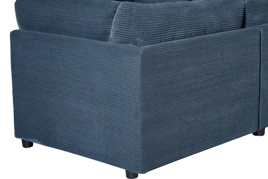 Blue Jumbo Cord Sofa Corner 2C2 Modular TOSCANA