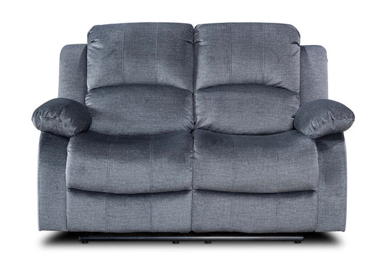 Chenille Fabric Grey 2 Seater Manual Recliner Sofa SETTEE