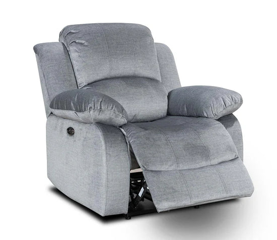 Chenille Fabric Grey Electric Recliner Chair SETTEE