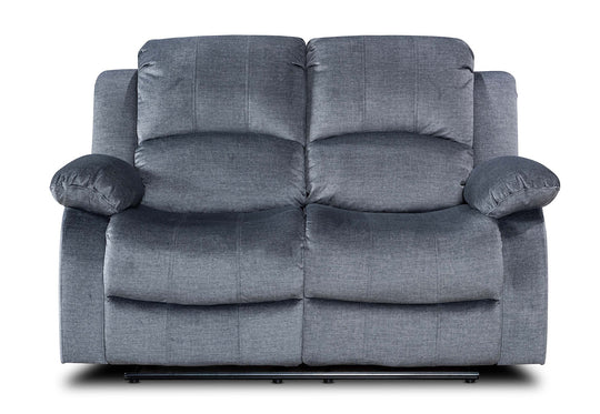 Chenille Fabric Grey 3 + 2 Seater Manual Recliner Sofa Set SETTEE