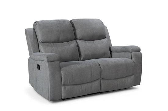 Chenille Fabric Dark Grey 3 + 2 Seater Manual Recliner Sofa Set VISCONTESSE