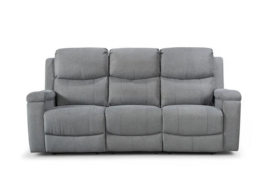 Chenille Fabric Dark Grey 3 + 2 Seater Manual Recliner Sofa Set VISCONTESSE