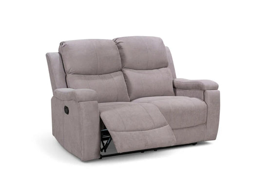 Chenille Fabric Light Grey 3 + 2 Seater Manual Recliner Sofa Set VISCONTESSE