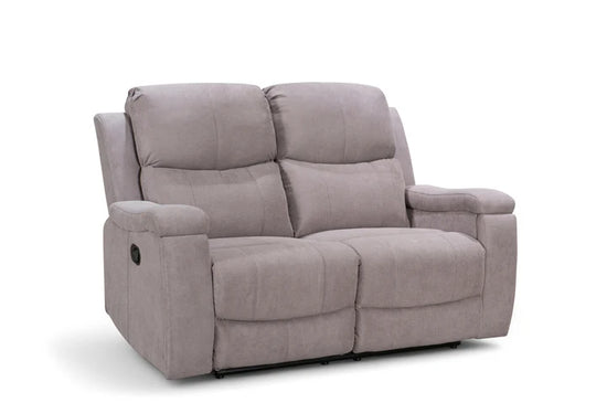 Chenille Fabric Light Grey 3 + 2 Seater Manual Recliner Sofa Set VISCONTESSE