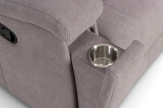 Chenille Fabric Light Grey 3 + 2 Seater Manual Recliner Sofa Set VISCONTESSE