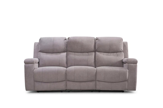 Chenille Fabric Light Grey 3 + 2 Seater Manual Recliner Sofa Set VISCONTESSE