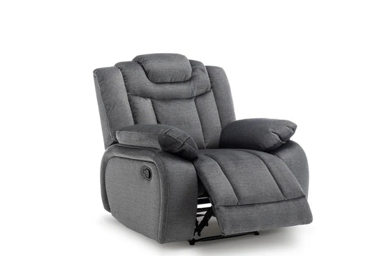 Chenille Fabric Grey Manual Recliner Chair CLASSICO