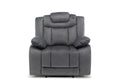 Chenille Fabric Grey Manual Recliner Chair CLASSICO