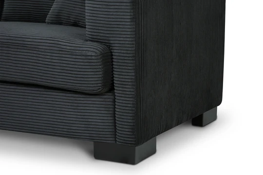 Corduroy Black 2 Seater Sofa VITALE