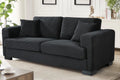 Corduroy Black 3 Seater Sofa VITALE