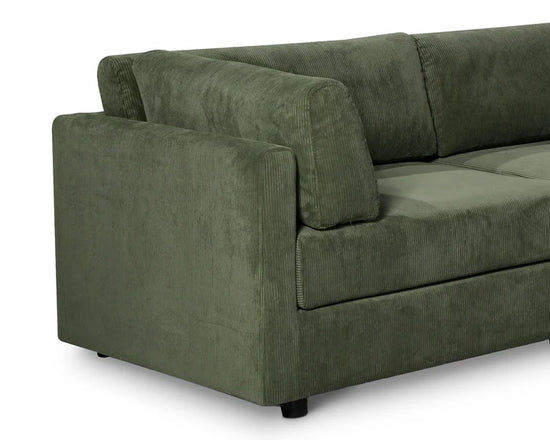 Corduroy Green 3C2 Modular Corner Sofa TOSCANA