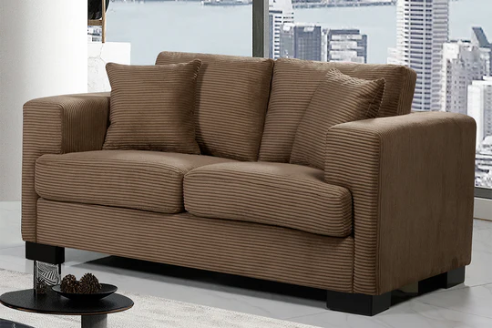 Corduroy Brown 2 Seater Sofa CLASSICO