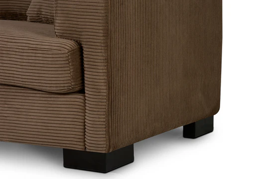 Corduroy Brown 2 Seater Sofa CLASSICO