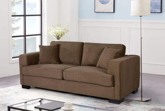 Corduroy Brown 3 Seater Sofa CLASSICO