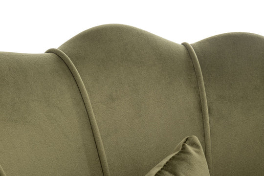 Velvet Sage Green 2 + 1 Seat Accent Loveseat Sofa Set MARGHERITA