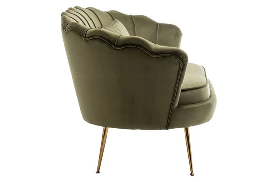 Velvet Sage Green 2 + 1 Seat Accent Loveseat Sofa Set MARGHERITA