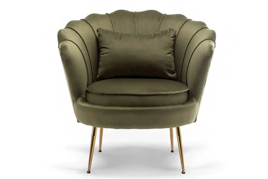 Velvet Sage Green 2 + 1 Seat Accent Loveseat Sofa Set MARGHERITA
