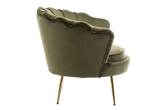 Velvet Sage Green 2 + 1 Seat Accent Loveseat Sofa Set MARGHERITA