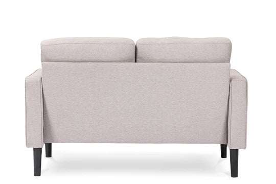 Fabric Linen Light Grey 2 Seater Sofa PORTO