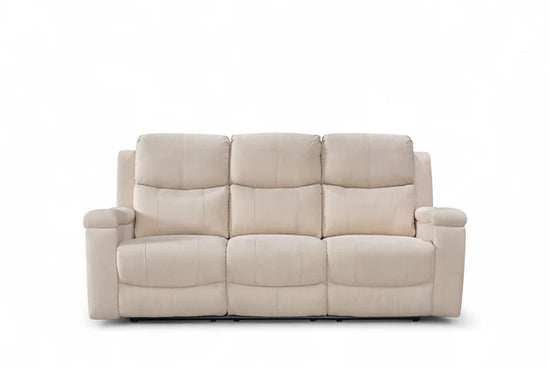Beige Fabric 3 + 2 Seater Manual Recliner Sofa Set VISCONTESSE