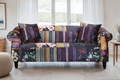 Fabric Black Patchwork 3 Seater Sofa AVICI GRIDA