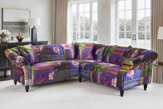 Fabric Patchwork 2c2 Seater Corner Sofa AVICI GRIDA