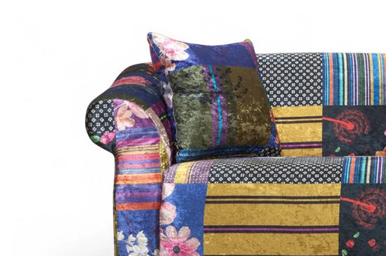 Fabric Patchwork 3 Seater Sofa AVICI GRIDA