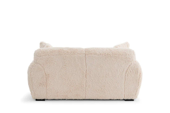 Faux Fur Cream 2 Seater Sofa set CARAMELLO GOMMOSA