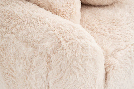 Faux Fur Cream 3 Seater Sofa CARAMELLO GOMMOSA