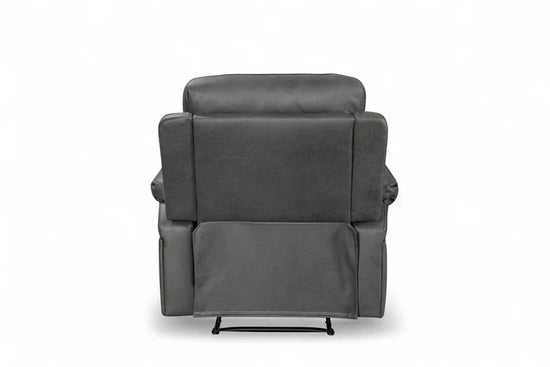 Faux Leather Grey Manual Recliner Chair ELEGANZA