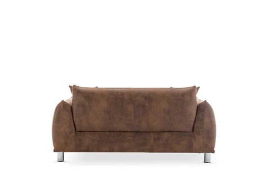 Faux Leather Suede Brown 2 Seater Sofa ARTE