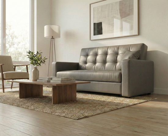 Grey faux leather  2  Seater Viva Sofabed