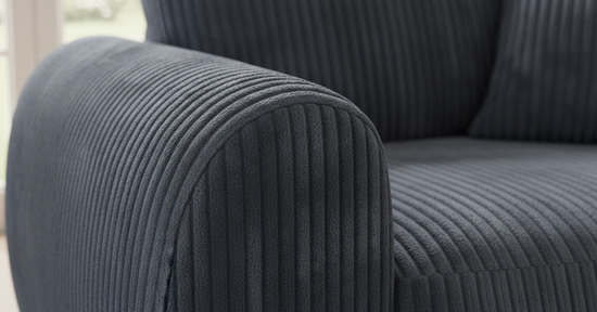 Blue Chenille Fabric 1 seater sofa VINCI Sofa