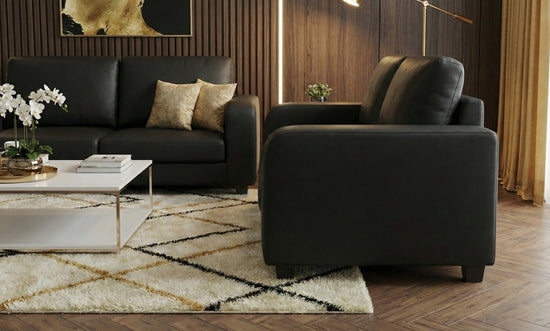 Black  3+2+1 seater  mix Polyester Fbric  sofa set Box