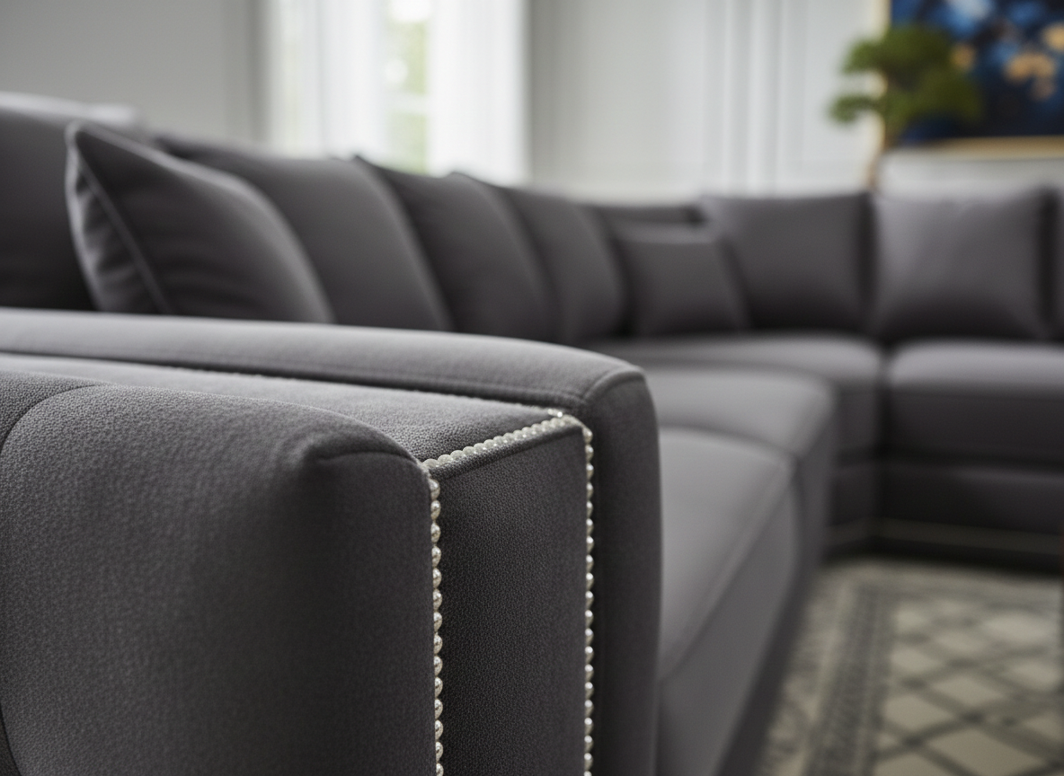 Dark grey Fabric  corner sofa BENTIFY Sofa