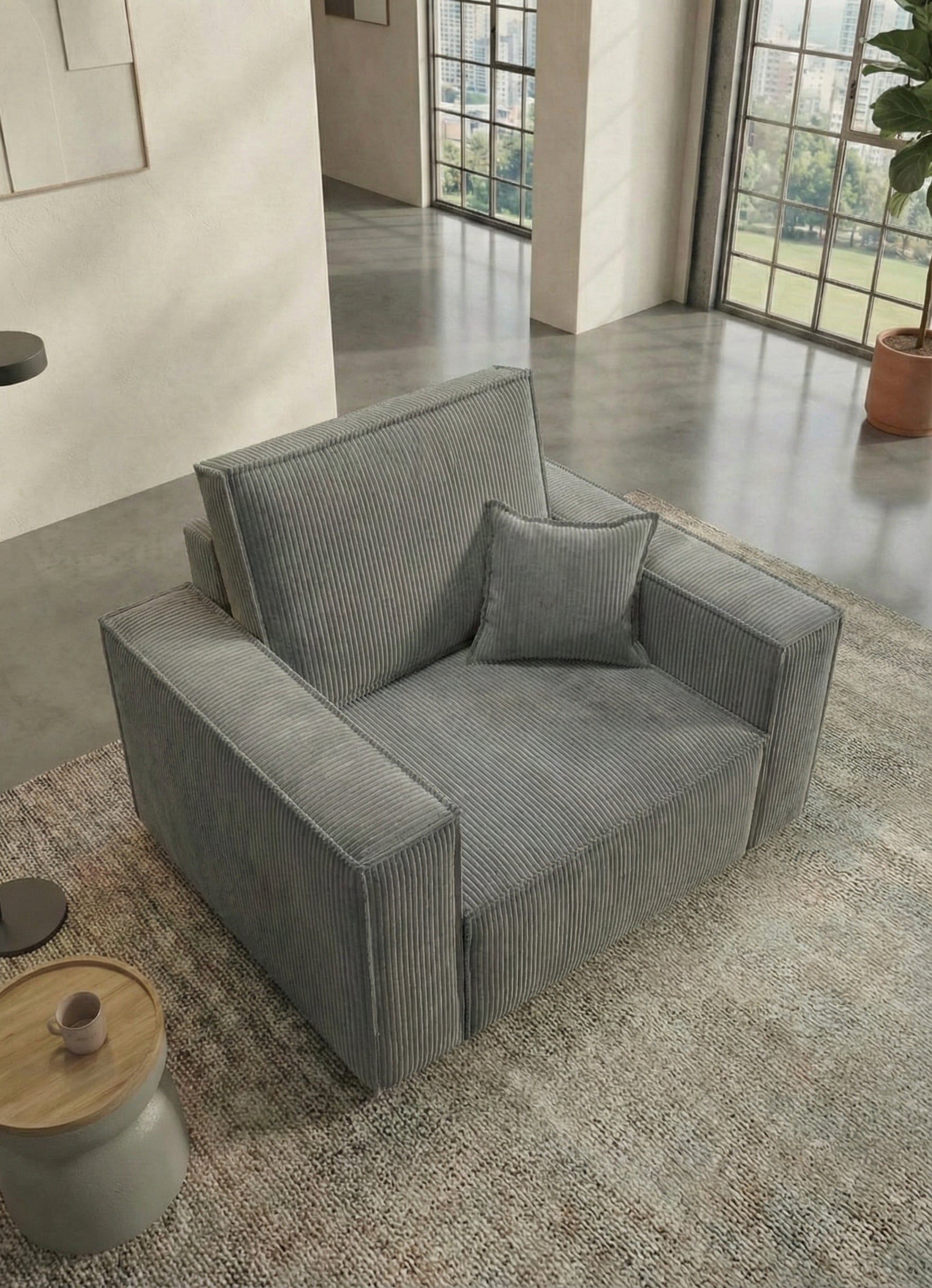Grey 1 Seater Sofabed Polyester Fabric Viva Deluxe Sofa