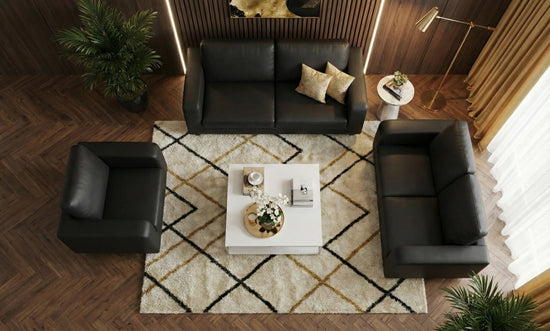 Black  3+2+1 seater  mix Polyester Fbric  sofa set Box
