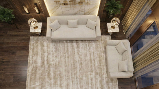 White Plush 2+3 Seater sofa SETTEE