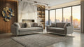 Brown Plush 2+3 seater sofa SETTEE