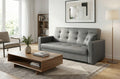Grey faux leather  3 Seater Viva Sofabed