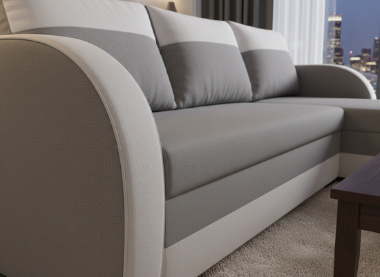 Grey fabric upholstery  Jozef Corner Sofabed