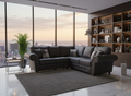 Grey  Faux  leather corner sofa OAKLAND Sofa