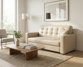 Cream Faux Leather 2 Seater Viva Sofabed