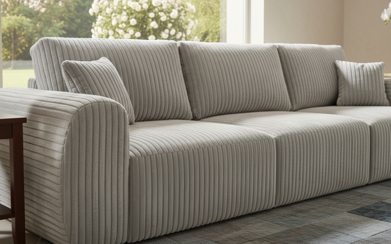 Light Grey   Chenille Fabric 3 seater sofa  VINCI Sofa