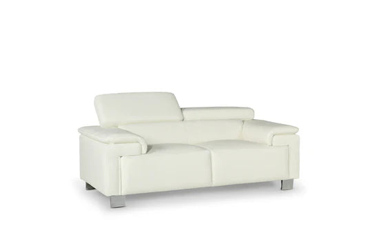 Genuine Leather White 2 Seater Sofa VENTO